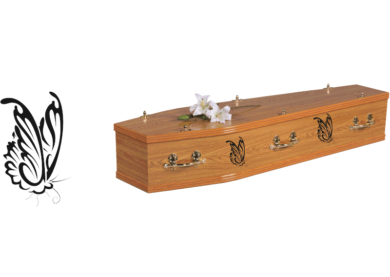 Butterfly coffin decal no2